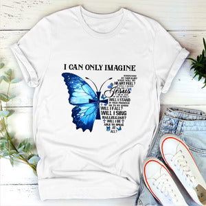 I Can Only Imagine Butterfly-Cross T-Shirt by Tela Designs Store