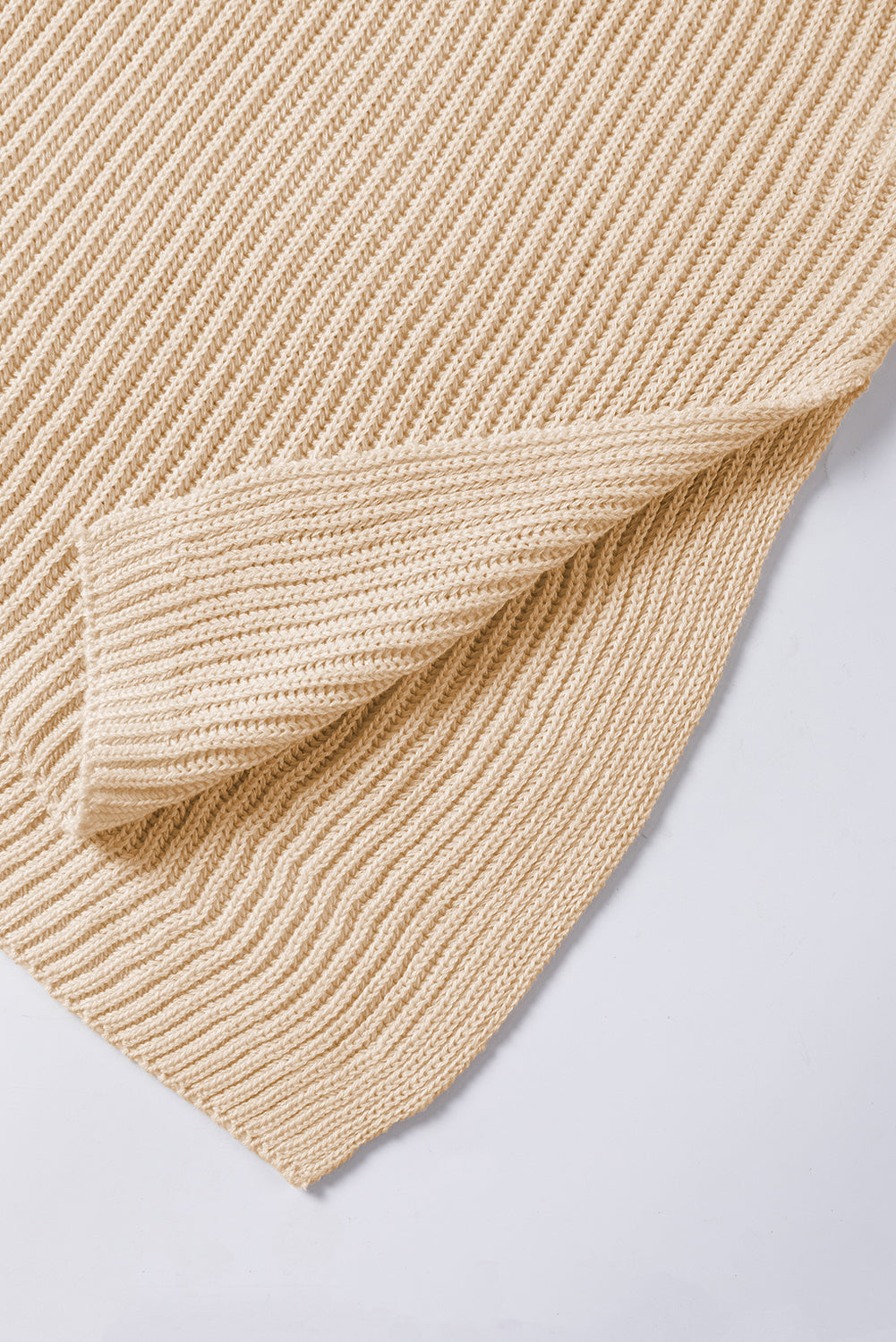 Modern Apricot Side-Slit Tunic Sweater
