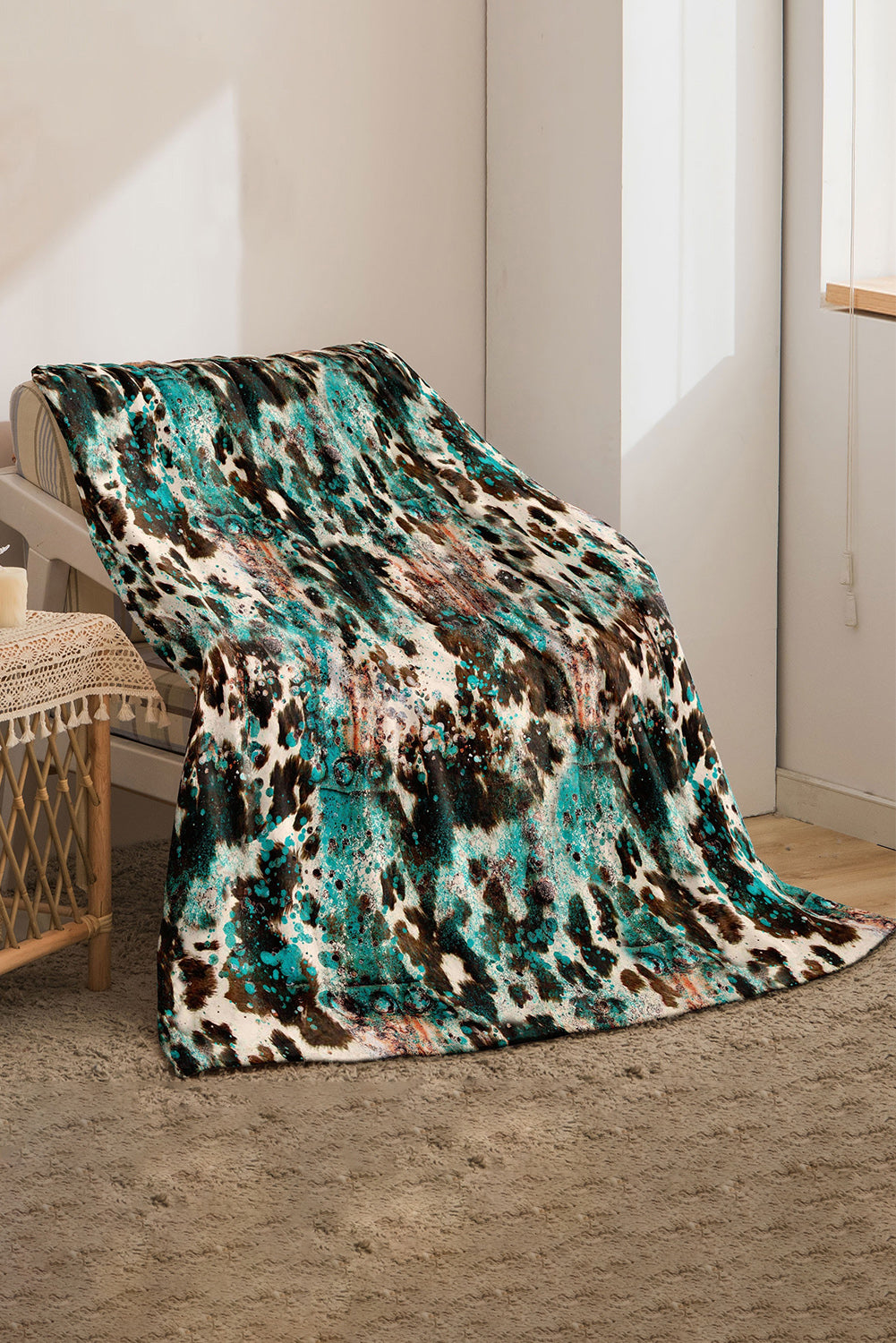Tela Designs Store Western Style Pattern Flannel Blanket
