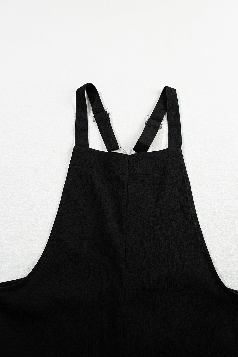 Modern Black Adjustable Buckle Straps Cropped Jumpsuit