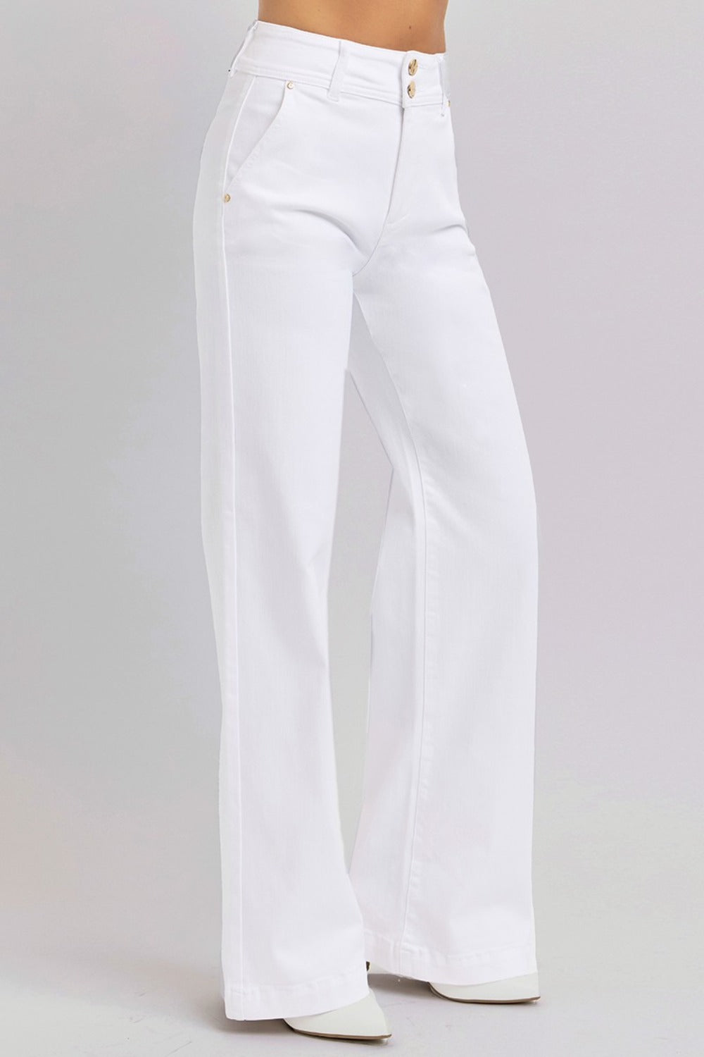 Essential Tummy Control High-Rise Wide Leg Jeans