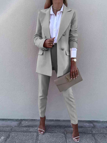 Modern Elegance: Tailored Blazer & Sleek Trouser Set