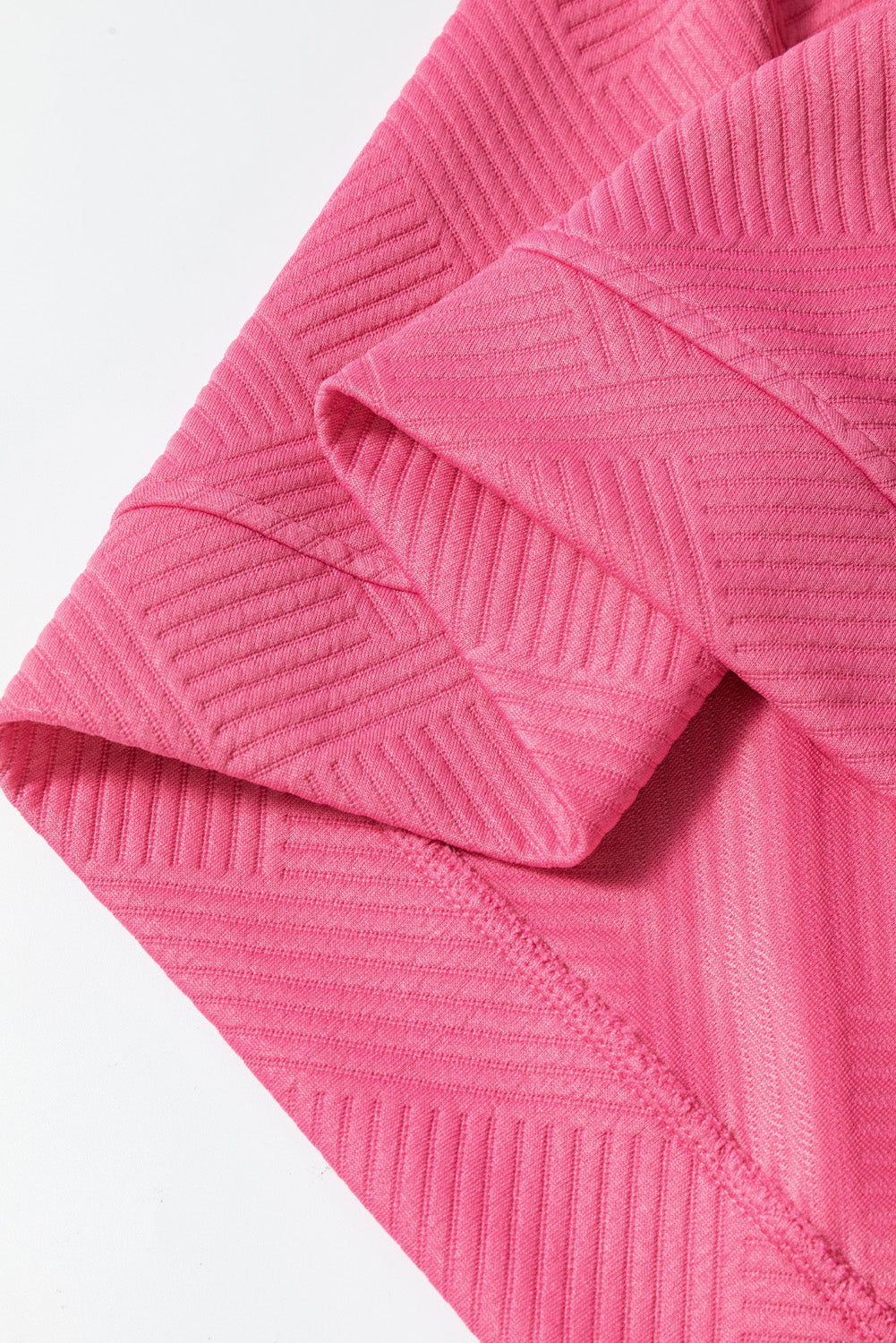 Modern Strawberry Pink Ultra Loose Textured 2-Piece Slouchy Outfit