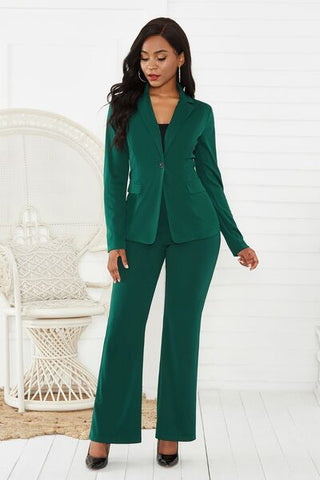 Refined Comfort: Stretch Tailored Blazer & Trouser Set
