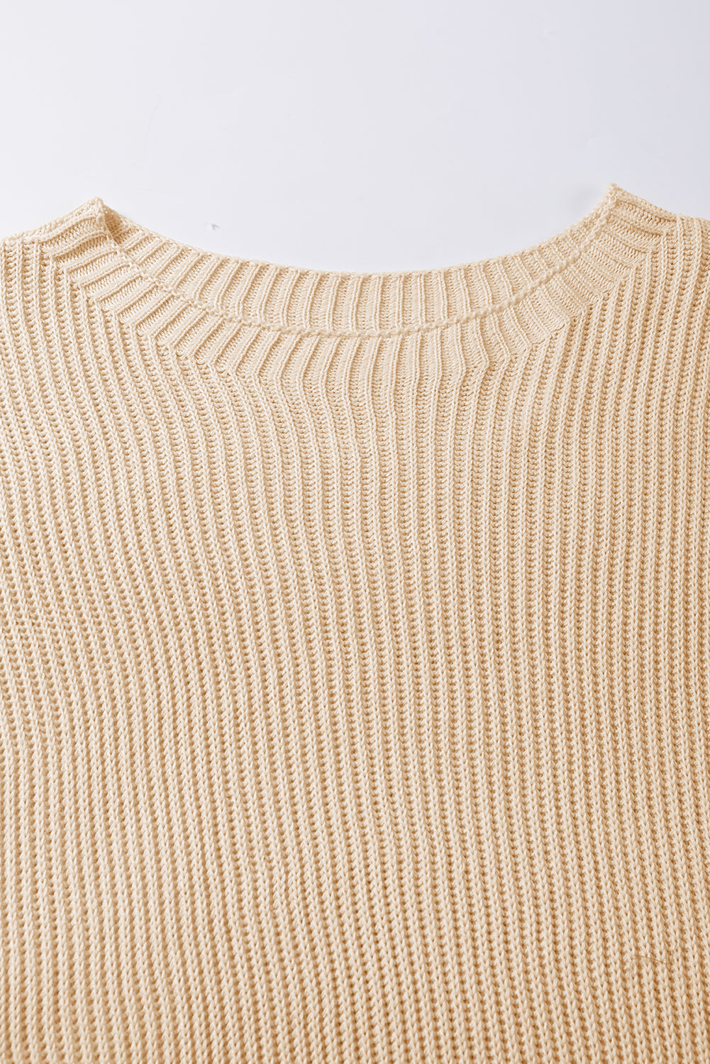 Modern Apricot Side-Slit Tunic Sweater