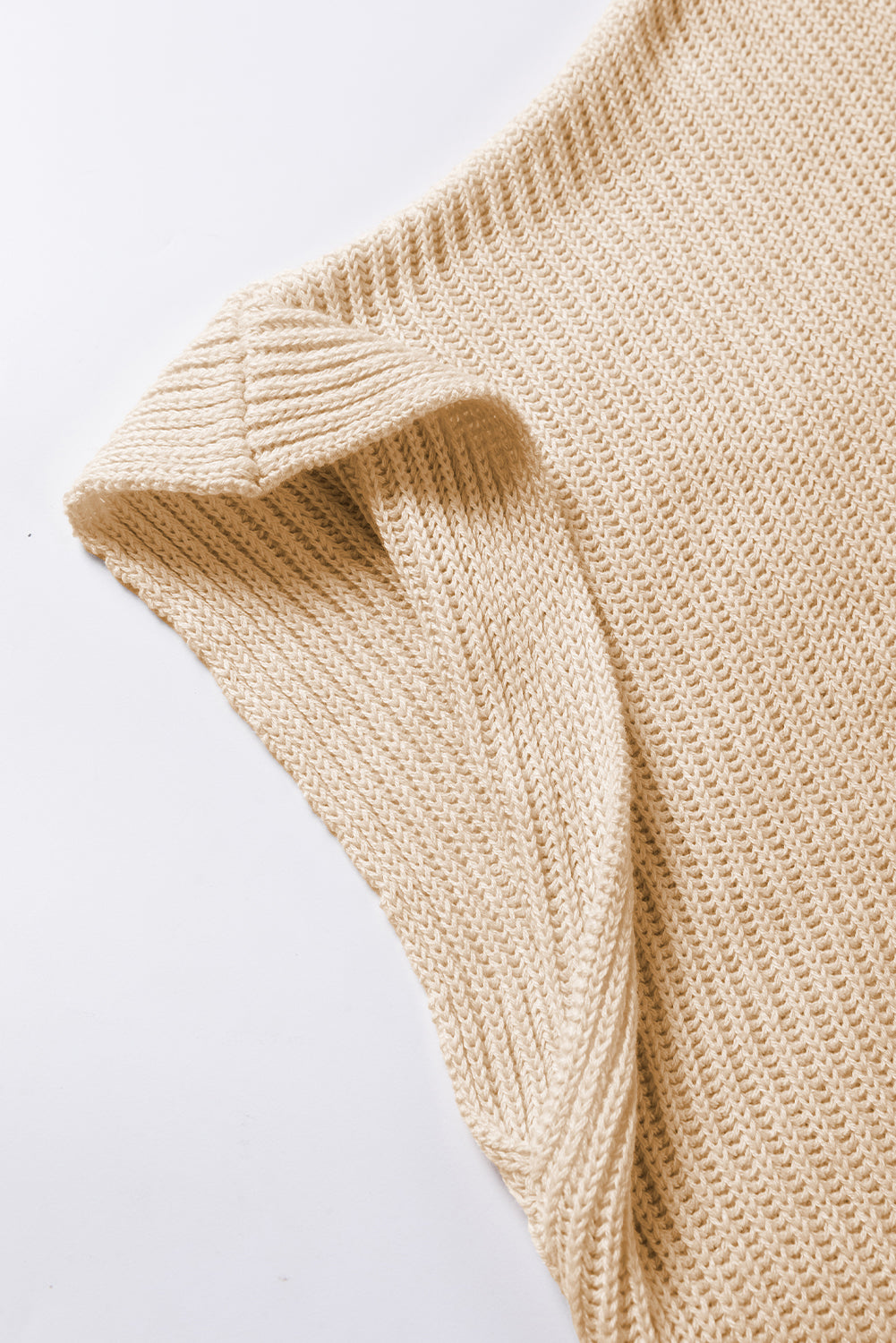 Modern Apricot Side-Slit Tunic Sweater