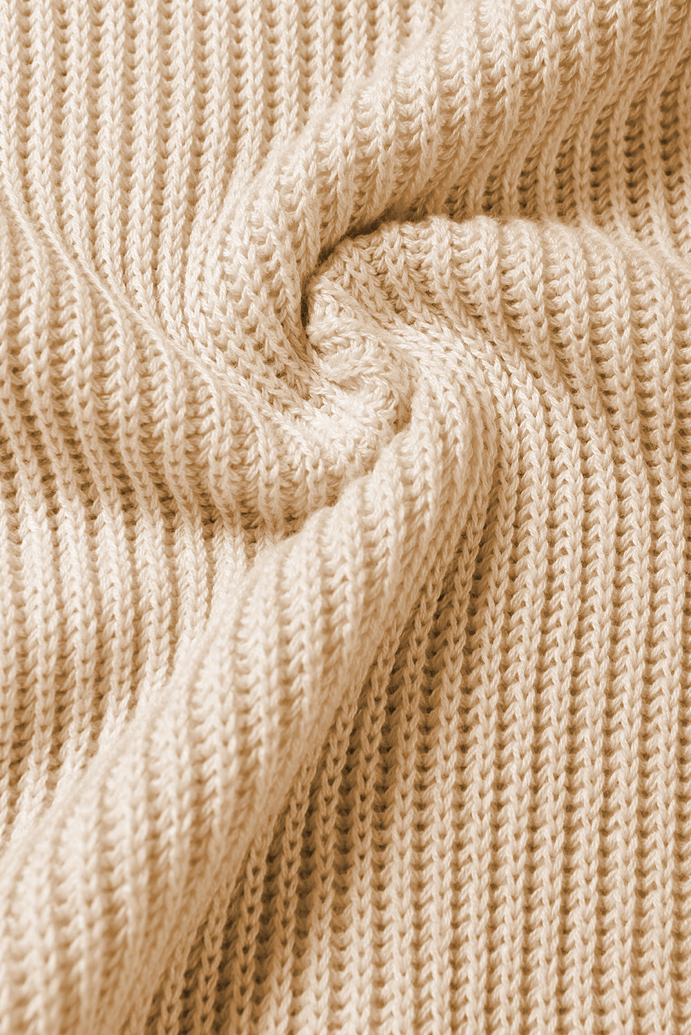 Modern Apricot Side-Slit Tunic Sweater