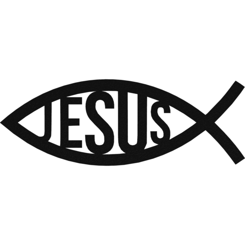 Modern Faith Jesus Fish Metal Wall Art