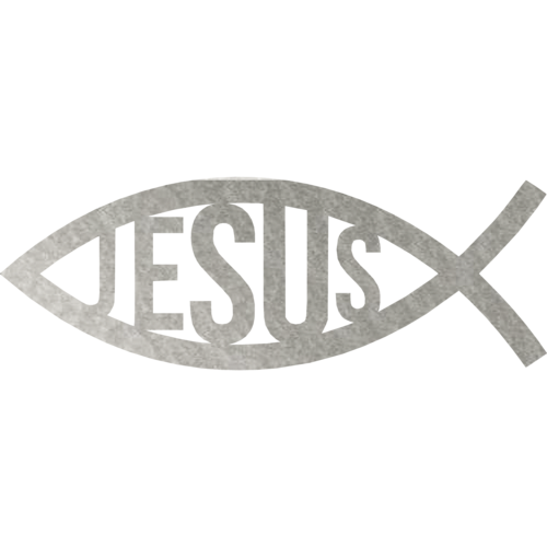 Modern Faith Jesus Fish Metal Wall Art