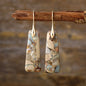 Golden Grace Natural Stone Drop Earrings