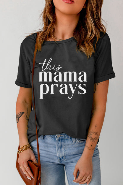 This Mama Prays - Christian Mom Essential Graphic Tee