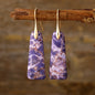 Golden Grace Natural Stone Drop Earrings