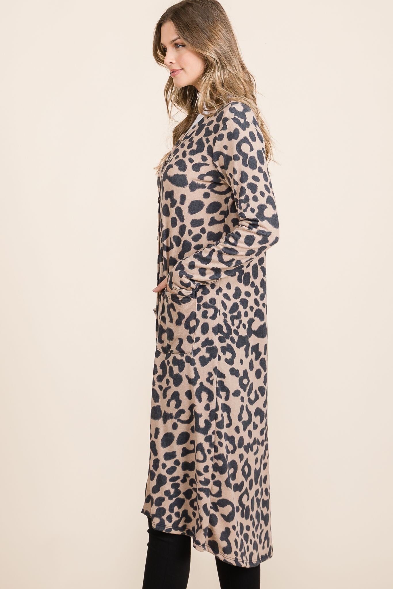 Wild Grace Full Size Leopard Cardigan