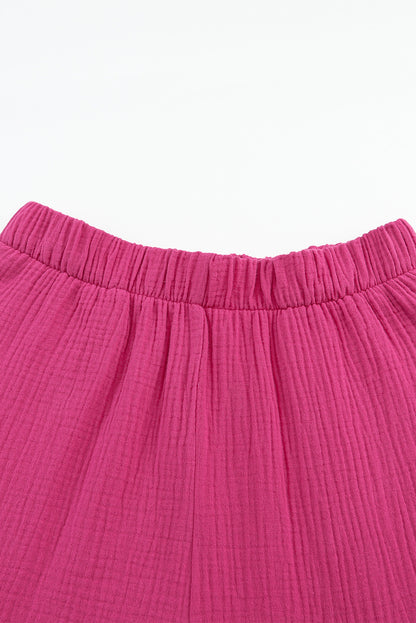 Modern  High Waist Ruffled Rose Bell Bottom Pants