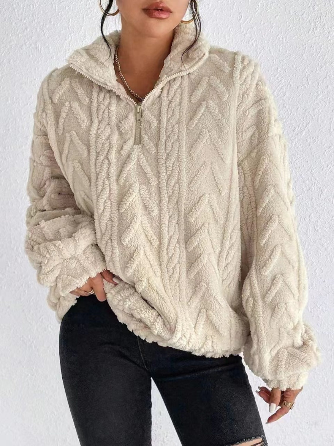 Serenity Plush Quarter-Zip Pullover