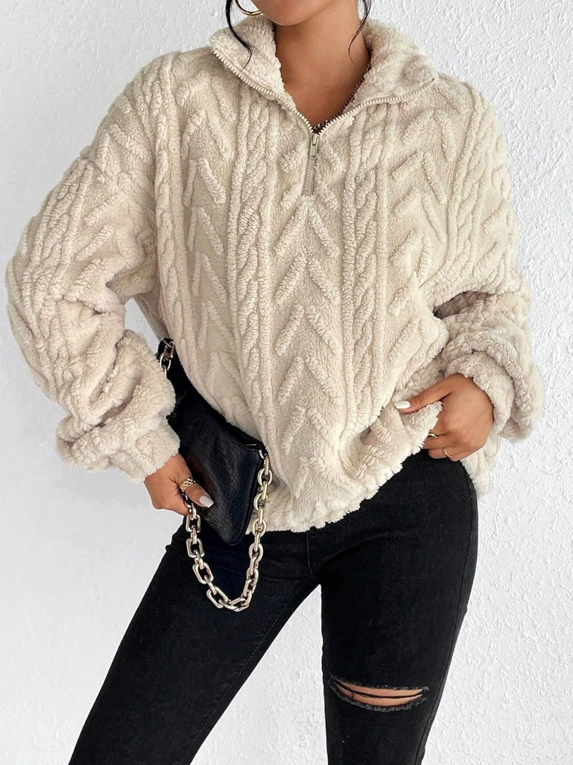 Serenity Plush Quarter-Zip Pullover
