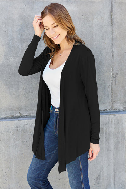 Classic Bae Full-Size Open Front Long Sleeve Cardigan - Everyday Essentials