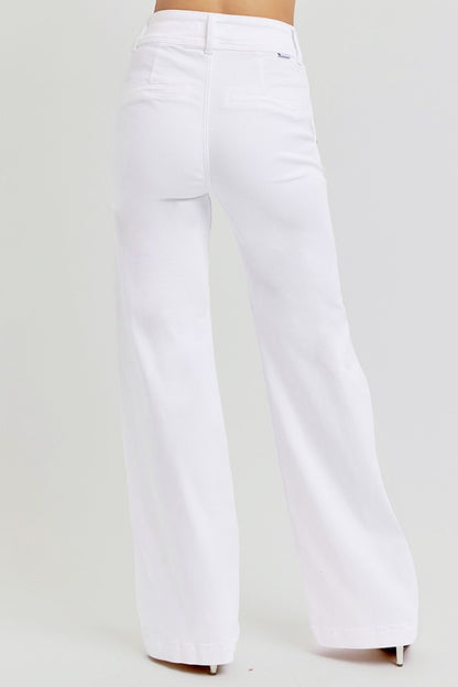 Essential Tummy Control High-Rise Wide Leg Jeans