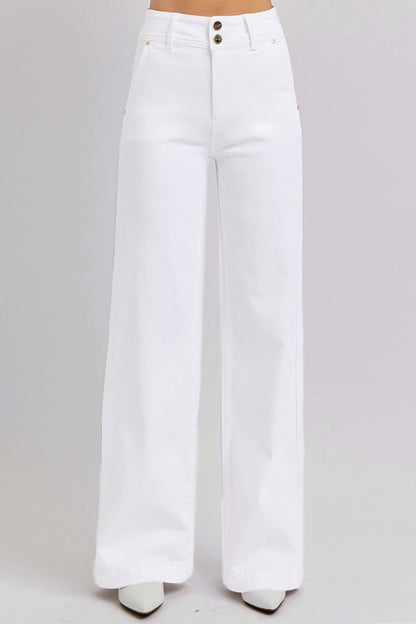 Essential Tummy Control High-Rise Wide Leg Jeans