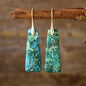 Golden Grace Natural Stone Drop Earrings