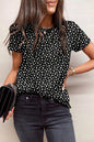 Modern Black Cheetah Print O-neck Short Sleeve T Shirt