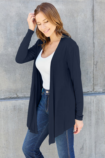 Classic Bae Full-Size Open Front Long Sleeve Cardigan - Everyday Essentials