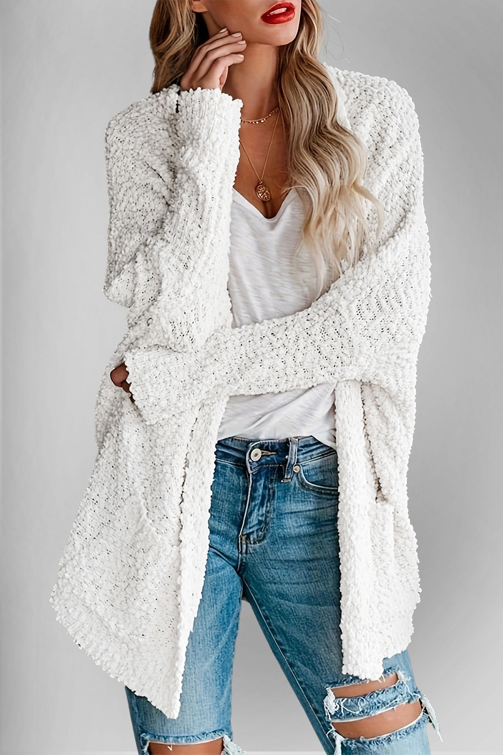 Unapologetic Essential Pocketed Open-Front Cardigan