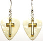 FaithStrings™ Cross Drop Earrings – Handmade Guitar-Inspired Dangles