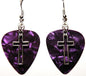 FaithStrings™ Cross Drop Earrings – Handmade Guitar-Inspired Dangles