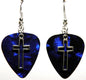 FaithStrings™ Cross Drop Earrings – Handmade Guitar-Inspired Dangles