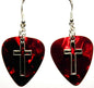FaithStrings™ Cross Drop Earrings – Handmade Guitar-Inspired Dangles