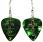 FaithStrings™ Cross Drop Earrings – Handmade Guitar-Inspired Dangles