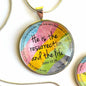 Resurrection & Life Pendant Necklace | John 11:25 | Easter Jewelry