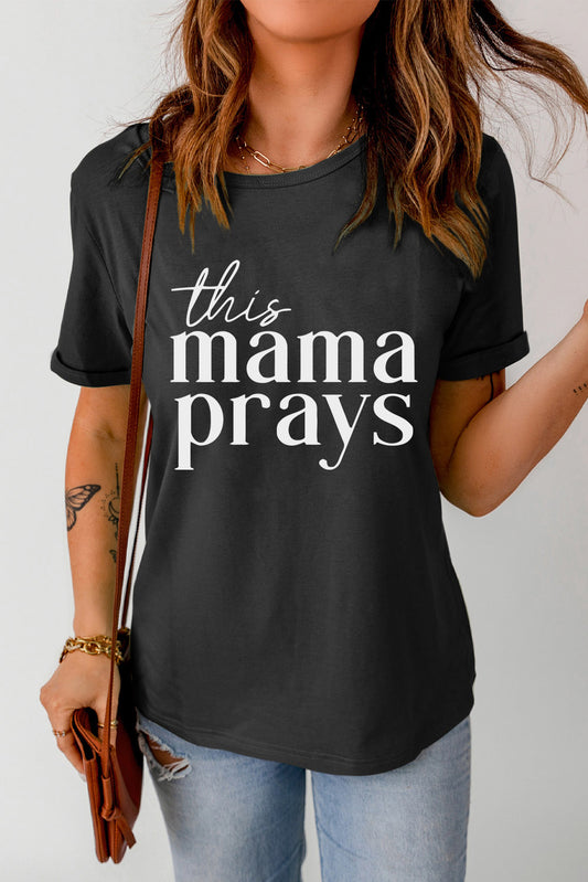 This Mama Prays - Christian Mom Essential Graphic Tee