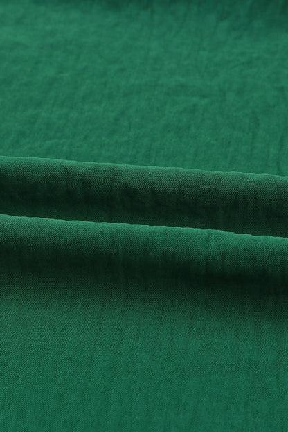 Modest Green Smocked Wrist Shift Top