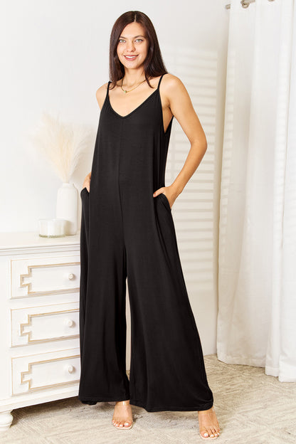 Unapologetic Comfort in Every Step
Chic Modest Full Size Soft Rayon Wide-Leg Jumpsuit