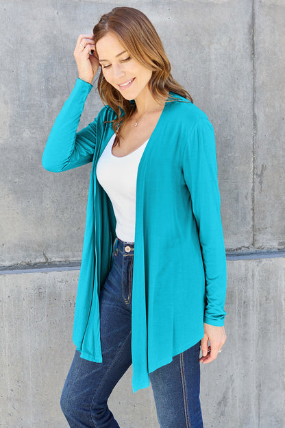 Classic Bae Full-Size Open Front Long Sleeve Cardigan - Everyday Essentials