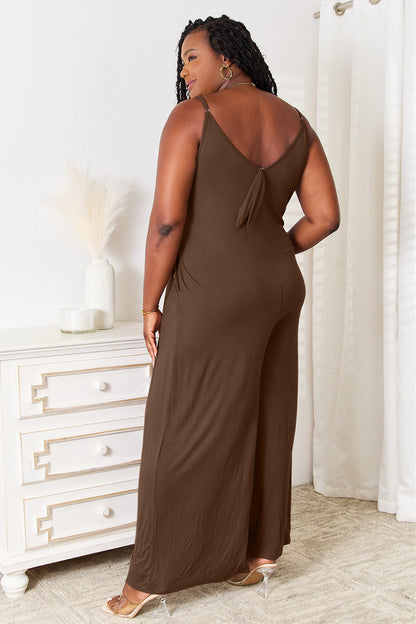 Unapologetic Comfort in Every Step
Chic Modest Full Size Soft Rayon Wide-Leg Jumpsuit