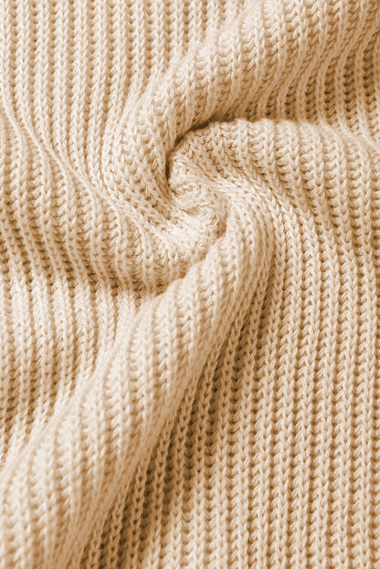 Modern Apricot Side-Slit Tunic Sweater