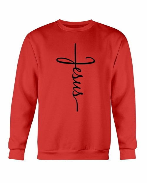 Modern Modest JESUS Script Sweatshirt