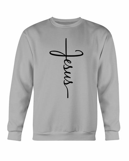 Modern Modest JESUS Script Sweatshirt