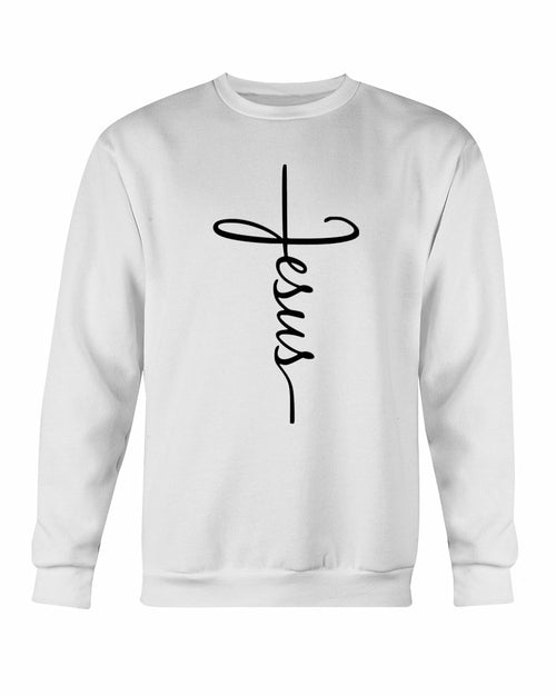 Modern Modest JESUS Script Sweatshirt