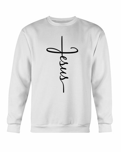 Modern Modest JESUS Script Sweatshirt