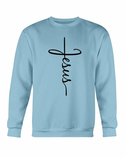 Modern Modest JESUS Script Sweatshirt